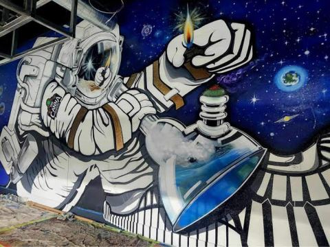 Canna Shop, Interior Mural, 2024